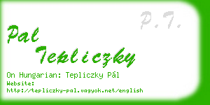 pal tepliczky business card